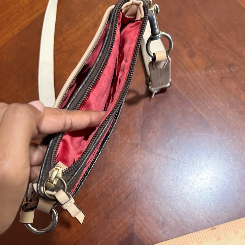 Coach signature swing pack Brown and Red Crossbody Bag